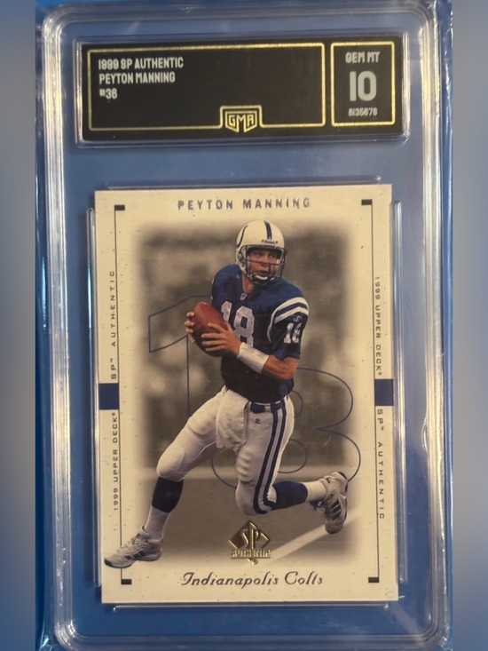 SP AUTHENTIC Other - Peyton Manning 1999 SP Authentic Card - Indianapolis Colts SLABBED
GEM MINT 10